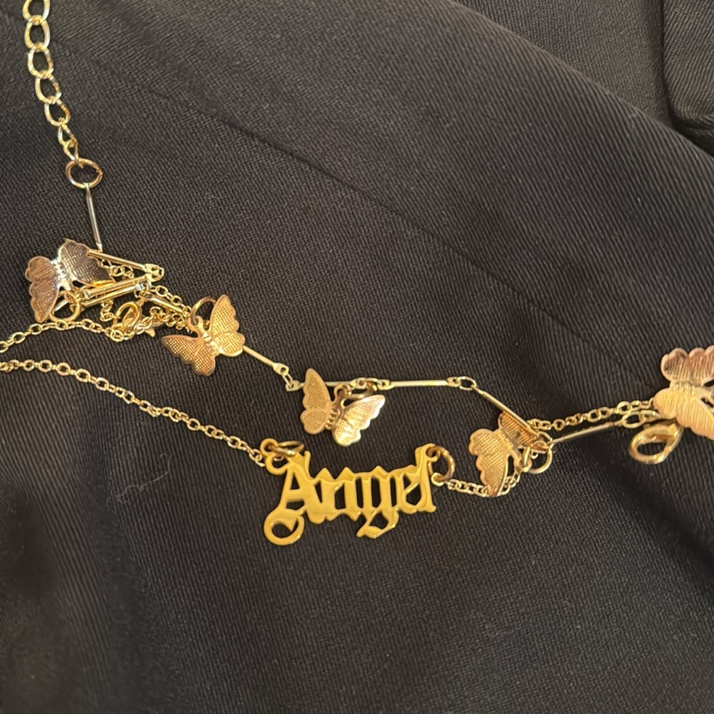 Butterfly and “Angel” necklace